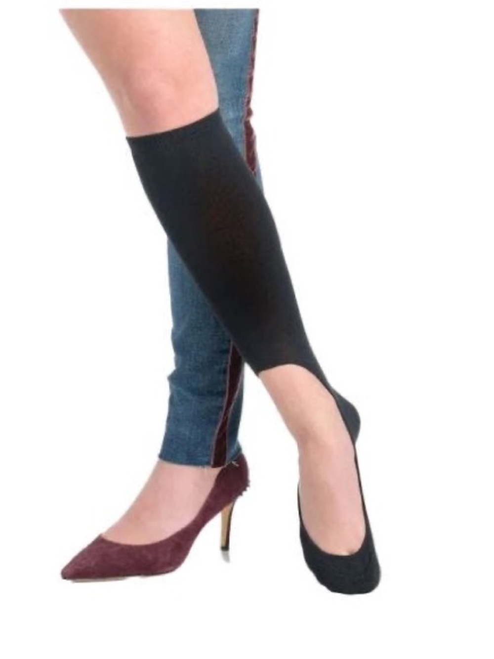 KEYSOCKS CLASSIC LIGHT KNEE HIGH NO SHOW SOCKS BLACK PLUS SIZE NWT